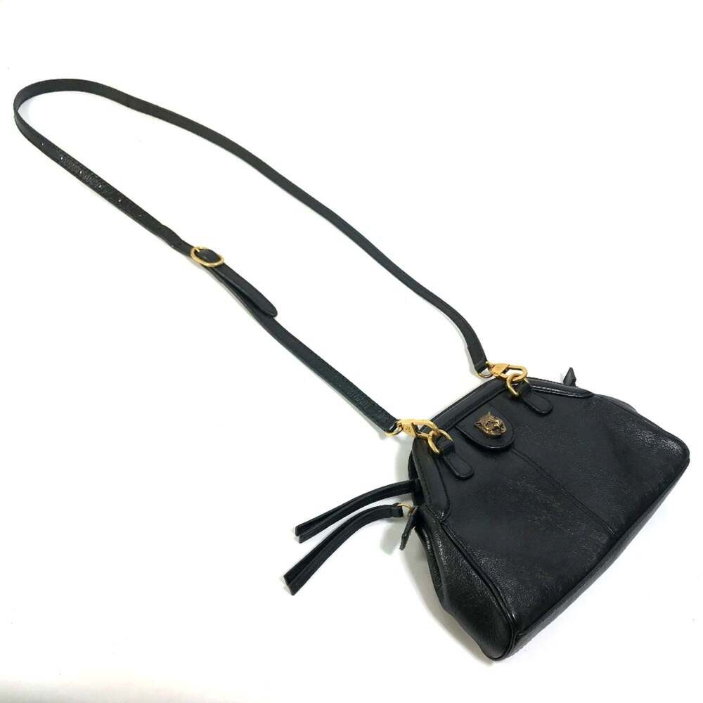 GUCCI Black Leather GG Marmont Shoulder Bag - Picture 4 of 16